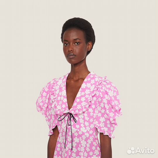 Розовое шёлковое платье Miu Miu Оригинал