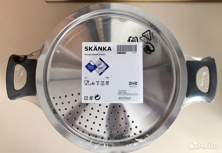 Кастрюля IKEA, Тефлон, 5 л