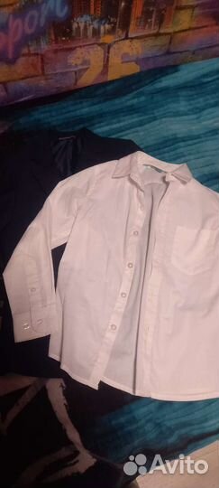 Школьный пиджак для мальчика 122 синий