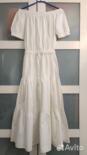 Новое Белое Платье р.S (p.38-44) Хлопок