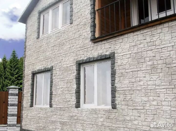 Фасадная панель натуральная каменная кладка