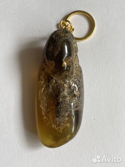 Брелки XXL натуральный янтарь. Не пресс