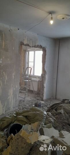 Снос стен,устройство дверных и оконных проемов