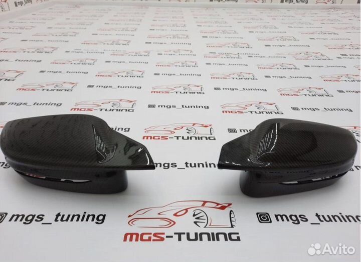 Крышки зеркал стиль M G80 на BMW 5 G30 Карбон