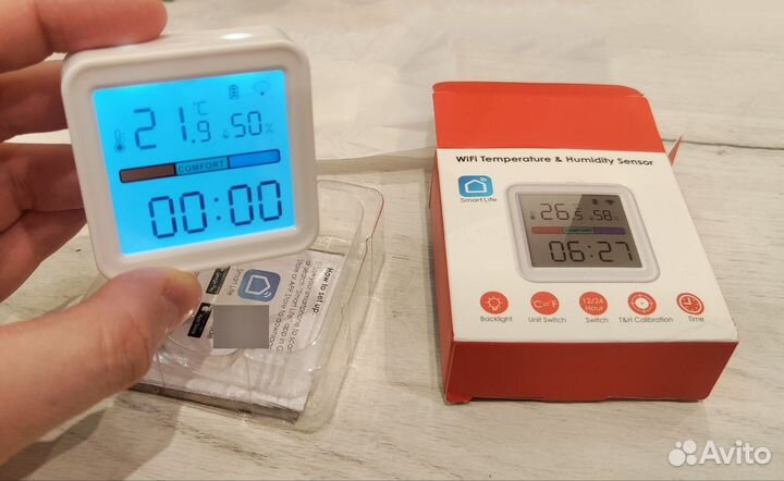 Датчик температуры и влажности Tuya/SmartLife
