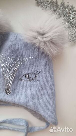 Шапка для девочки 3-5лет