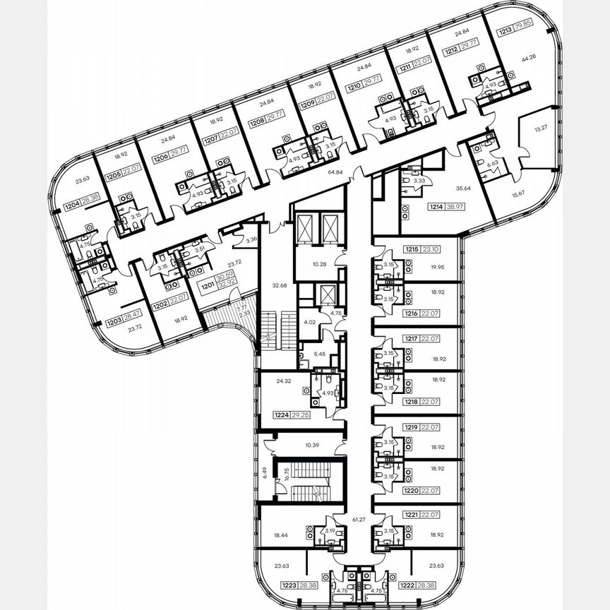 Апартаменты-студия, 22,5 м², 12/15 эт.