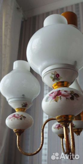 Люстра керамика/латунь Польша