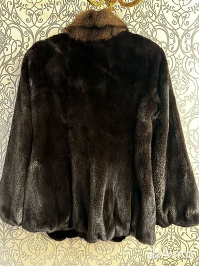 Шуба норковая Mala Mati воротник из соболя