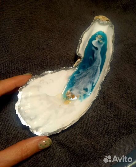 Ракушка с морем - подставка для украшений