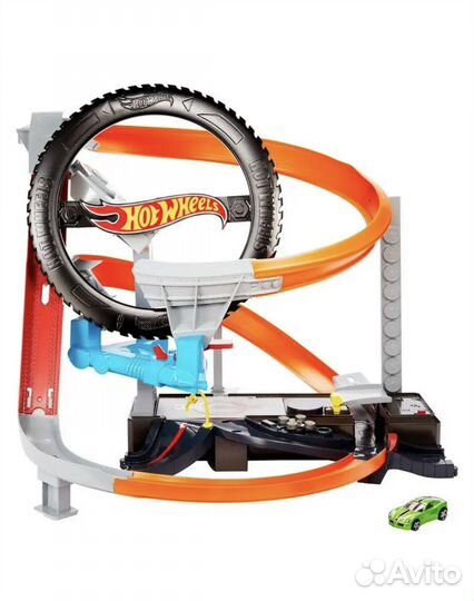 Автотрек hot wheels сити шиномонтажная мастерская