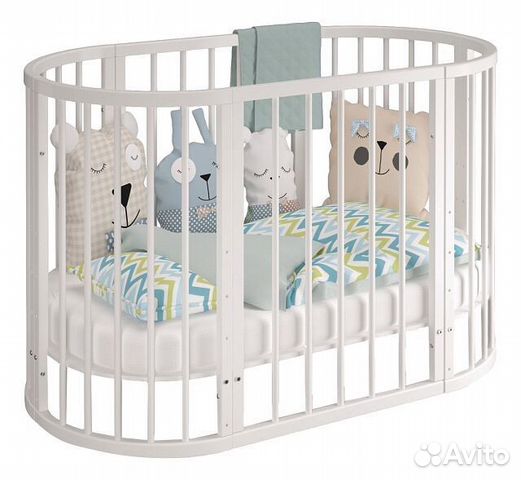 Кроватка 9 в 1+маятник+2 матраса