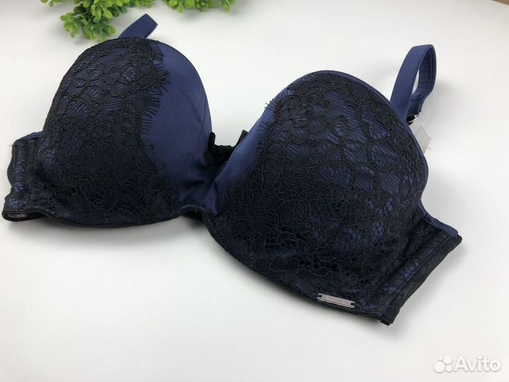 Бюстгальтер синий с кружевом Bonu Avenu