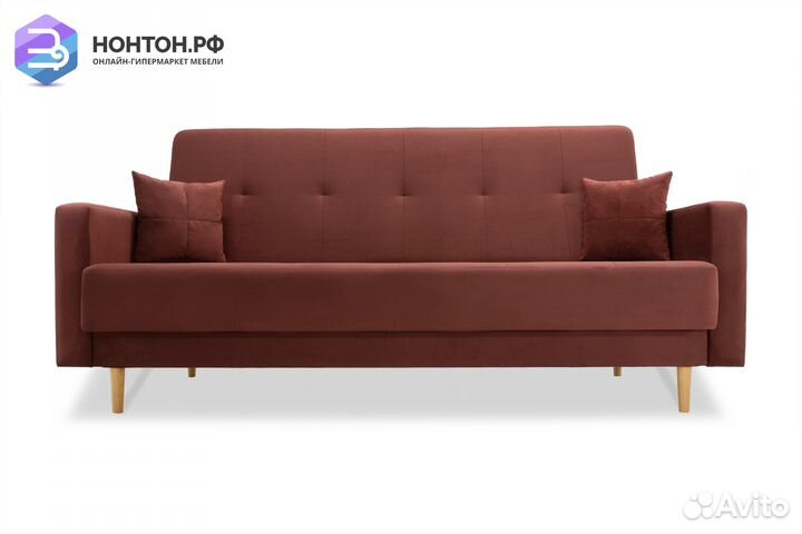 Диван книжка Фиеста Лайт бордовый