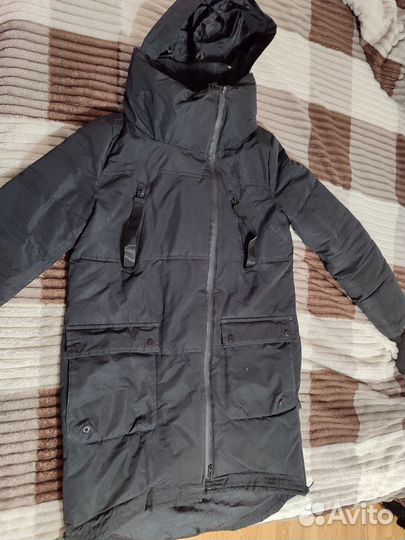 Пуховик зимний длинный женский