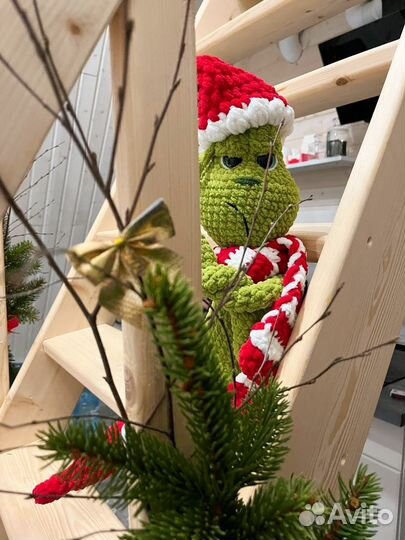 Гринч вязаный игрушка