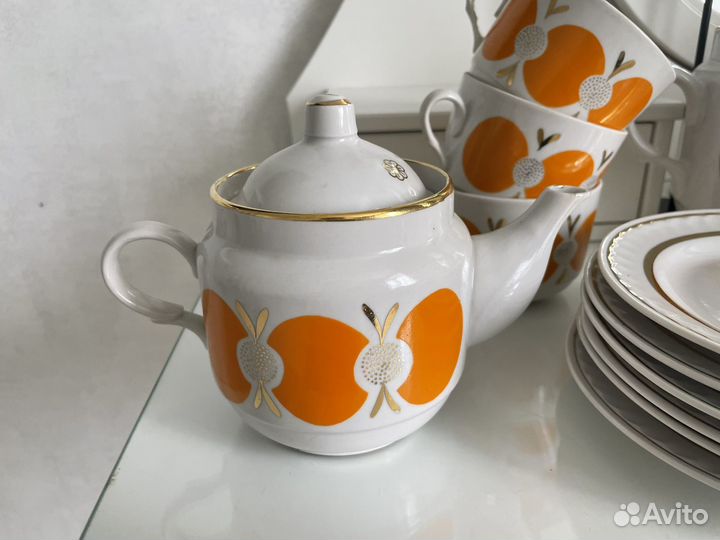 Чайный сервиз СССР винтаж фарфор