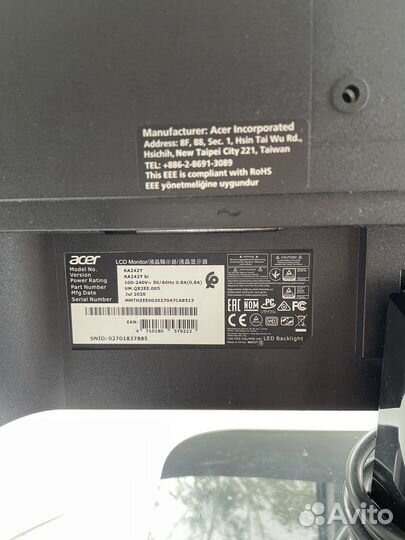 Монитор Acer ka242ybi