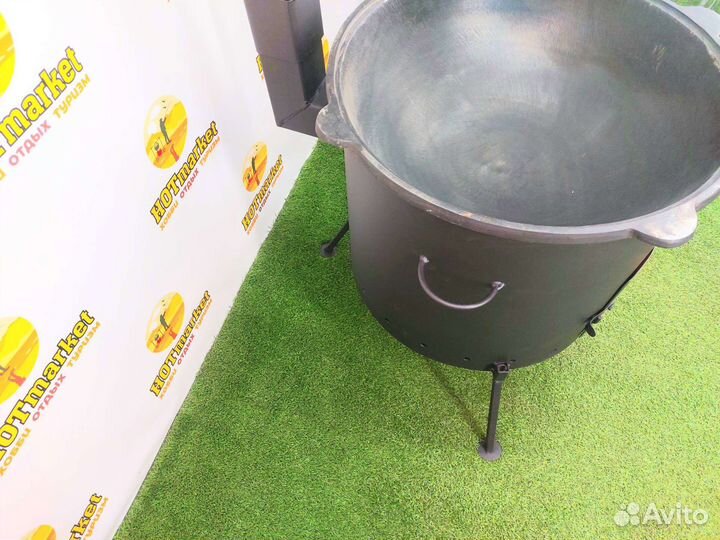 Казан чугунный 30л с печью