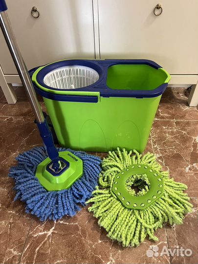Швабра с отжимом (ведро) гринвей