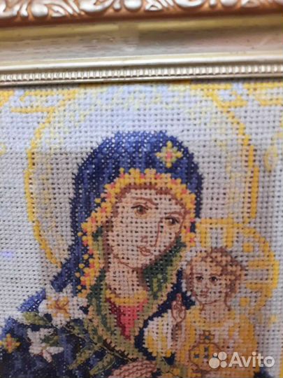 Вышитая картина- икона 25*20.Доставка