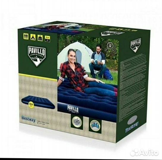 Матрас надувной bestwey 203-183-22 см двухспальный