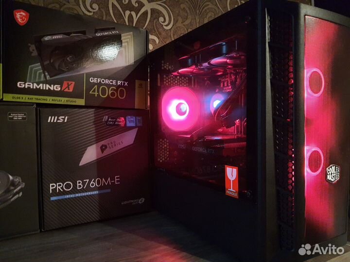 Новый MSI RTX4060 Ti+Core i5 12490F/B760 DDR5/1TB