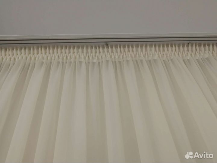 Тюль из органзы бело-молочный цвет