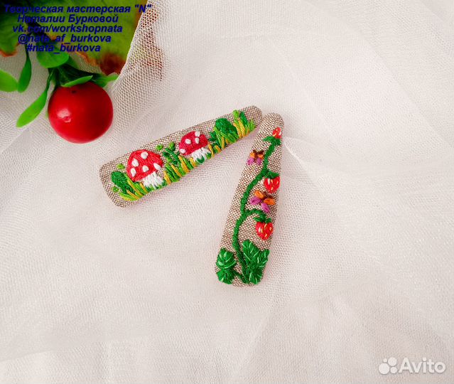 Заколочки клик-клак (Ручная работа)