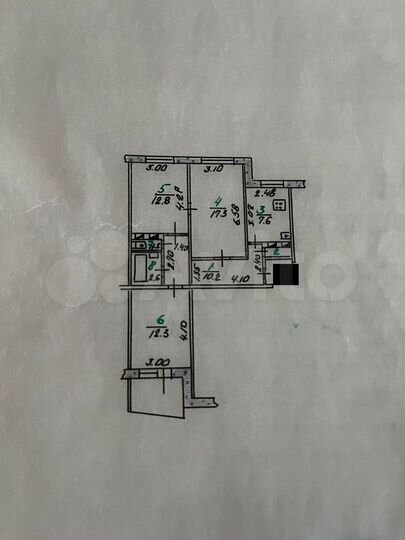 3-к. квартира, 65,1 м², 9/9 эт.