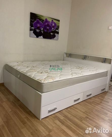 Кровать двуспальная 160х200 с ящиками новая