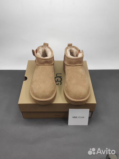 Ugg classic ultra mini zip chestnut