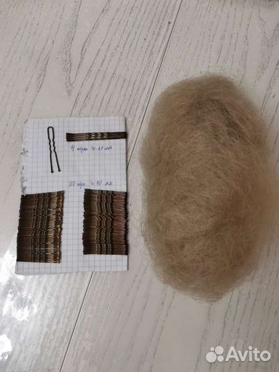 Невидимки 120 шт и валик для свадебной прически