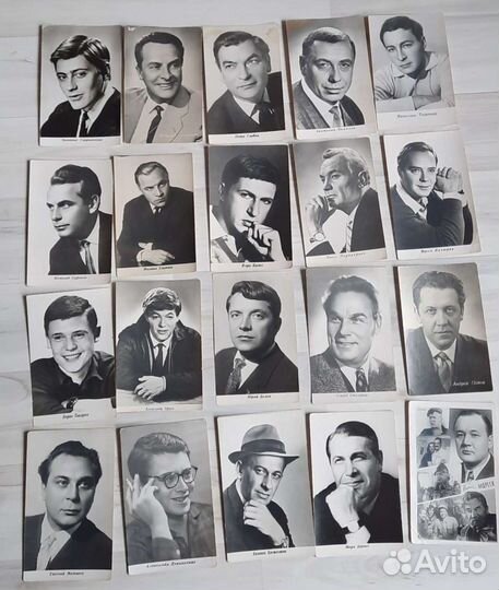 Открытки СССР актёры 57шт