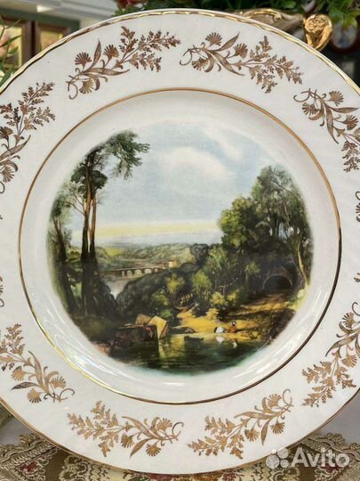 Тарелка настенная пейзаж Barrats of Staffordshire