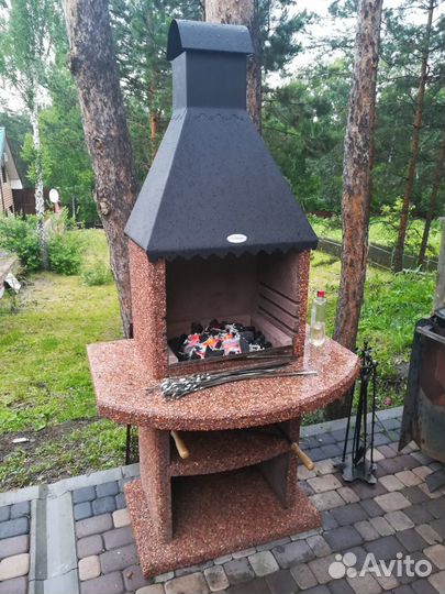 Камин - барбекю Grillfest Классик купол сталь