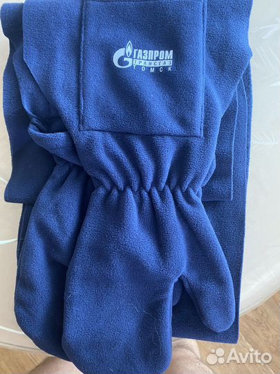 Флисовый шарф+руковицы