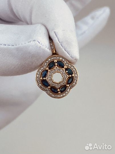 Золотой Кулон 585 пробы с бриллиантами. Рассрочка