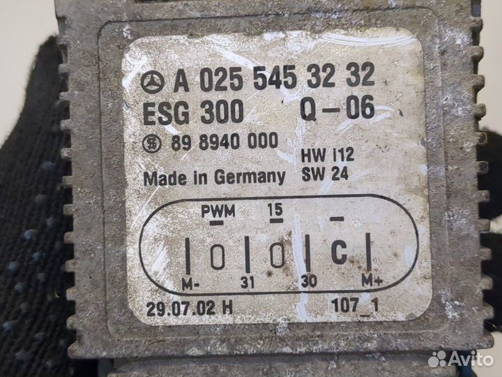 Блок управления вентиляторами Mercedes A W168, 200