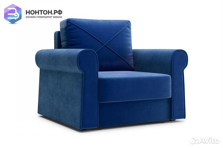 Кресло еврокнижка Лира темно-синее