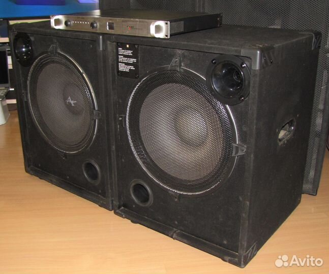 Колонки C-Mark 1080W Pro-115 2шт Усилитель Dual