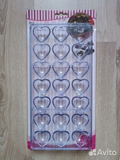 Форма Сердце для шоколада, поликарбонат