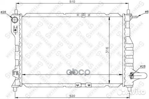 Радиатор охлаждения 1025435SX 1025435SX Stellox