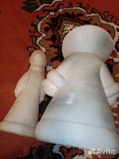 Дед мороз и снегурочка,пластик,ссср