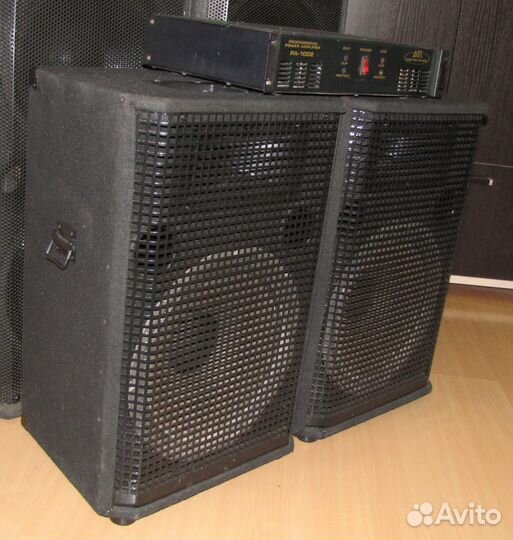 Колонки R215-Pro 800W Stereo 2ш в дереве+AMP Power