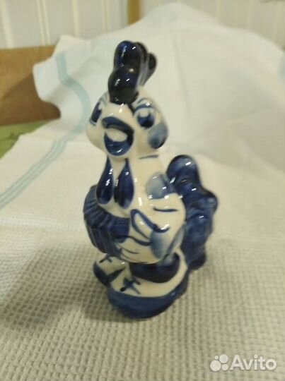 Гжель советская, ретро. Фигурки коллекционные