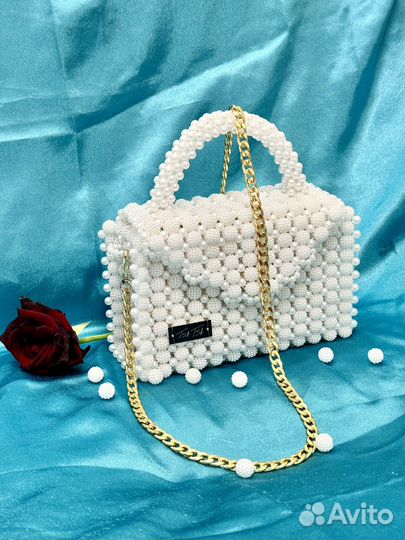 Сумка из бусин шамбала