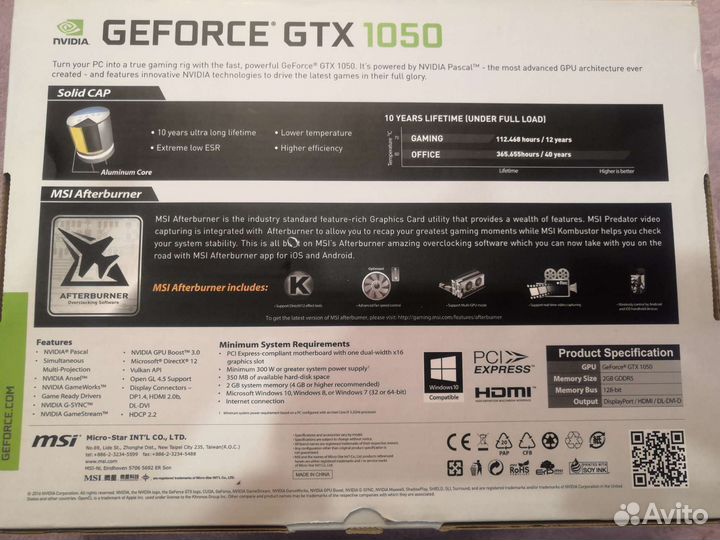 Видеокарта gtx 1050 2gb