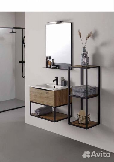 Тумба в ванную, тумба под раковину, мебель лофт