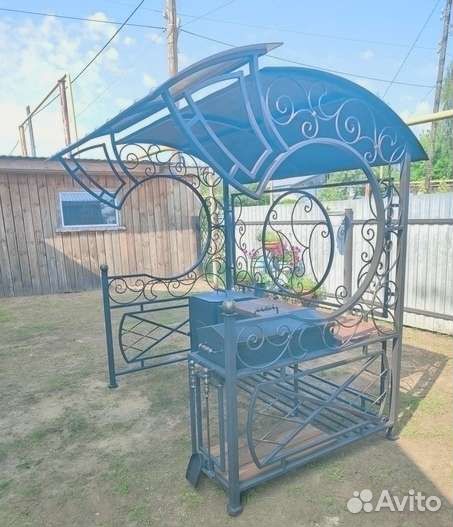 Мангал с печью под казан